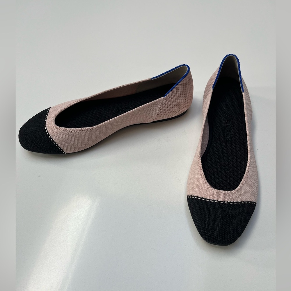 NWOB new never worn rothy’s (rothys) square toe flats in rosewater rare sz 6.5 - Picture 7 of 16